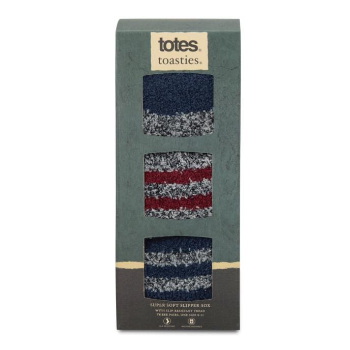 totes toasties® Mens Super Soft Cosy Socks (Triple Pack) Navy Mix Extra Image 8